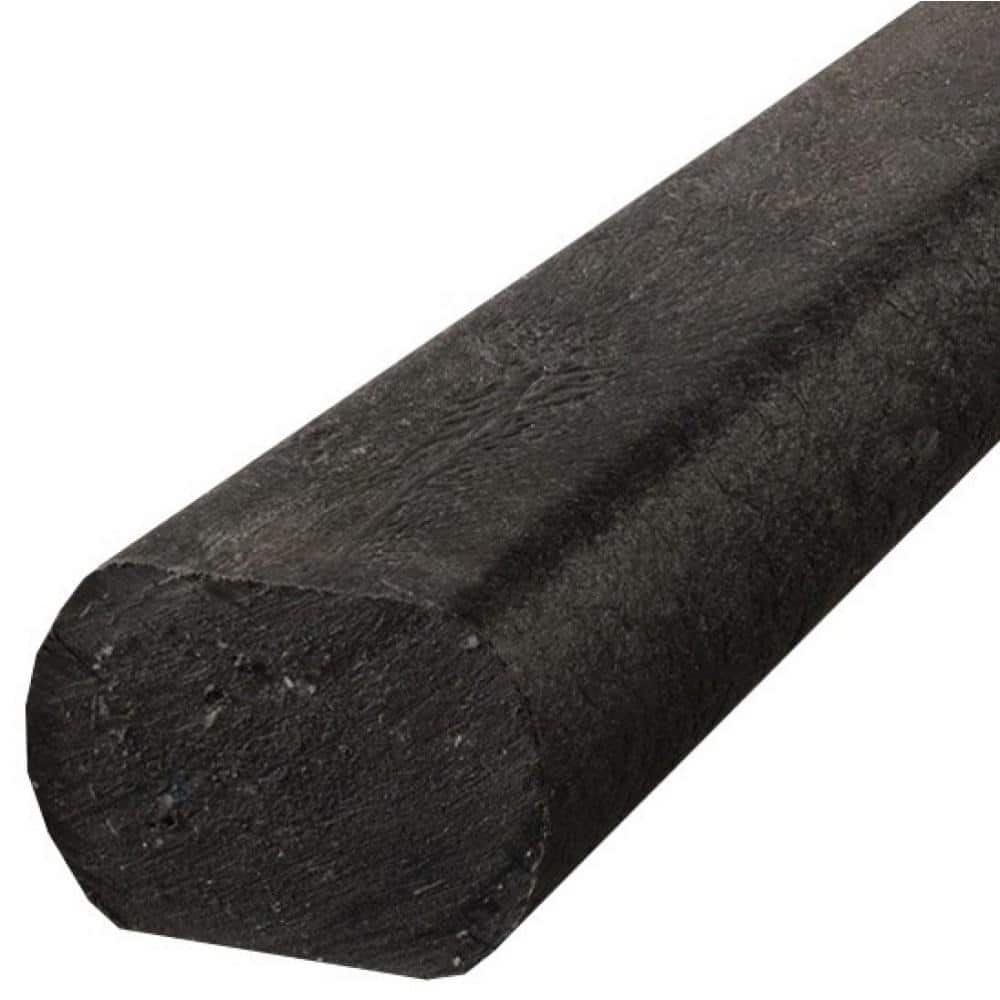 BestPLUS 3 in. x 4 in. x 8 ft. Black Recycled Plastic Lumber Landscape