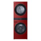 27 in. WashTower Laundry Center with 4.5 cu. ft. Front Load Washer and 7.4 cu. ft. Electric Dryer in Candy Apple Red