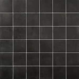 Elizabeth Sutton Cameo Black 7.87 in. x 7.87 in. Matte Porcelain Floor and Wall Tile (10.76 sq. ft./Case)