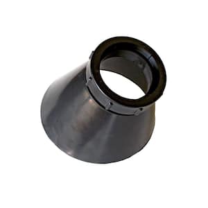 Roof Vent Pipe Collar Repair for 1-1/2 in. I.D. Vent Pipe in Black