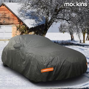 190 in. x 75 in. x 60 in. Heavy-Duty Waterproof Car Cover - Thick 250g PVC Cotton Lined - Medium Sedan