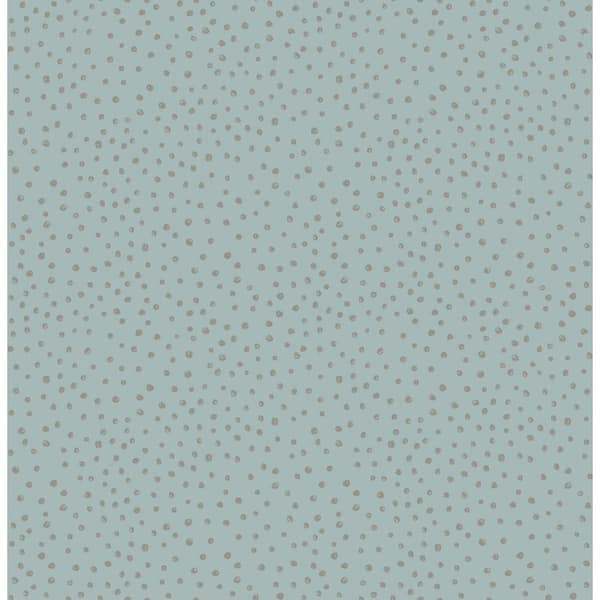 A-Street Prints Cassie Light Blue Petite Polka Wallpaper Sample