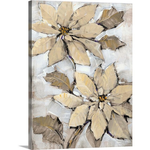 18 in. x 24 in. Poinsettia Study II by Tim O'Toole Canvas Wall Art