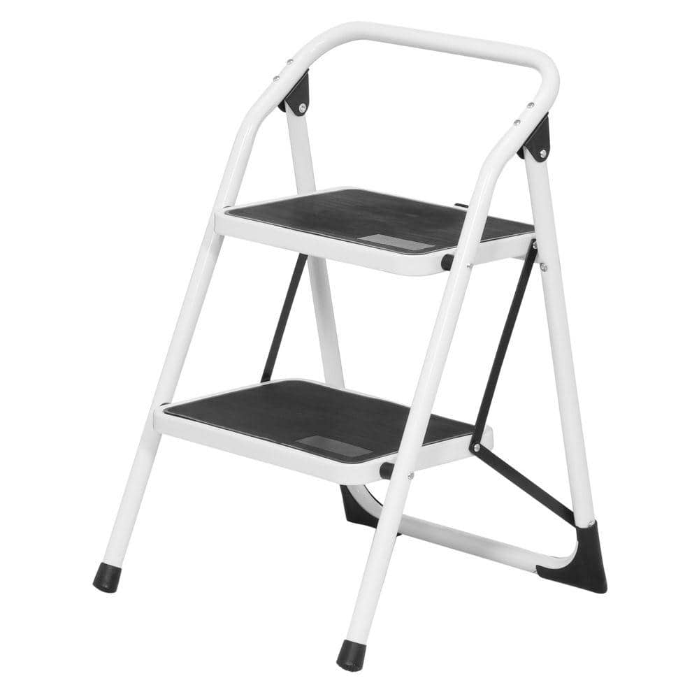 AmeriHome 2 Step Steel Utility Step Stool Ladder With 300 Lbs Load   Amerihome Step Stools 806212 64 1000 