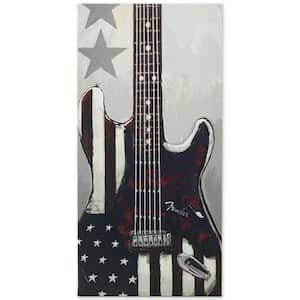 28 in. x 13.75 in. Fender Guitar Flag Canvas Decorative Sign