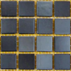 Black 12 in. x 12 in. x 4 mm Glass Mosaic Tile DIY Kit (10 sq. ft./case)