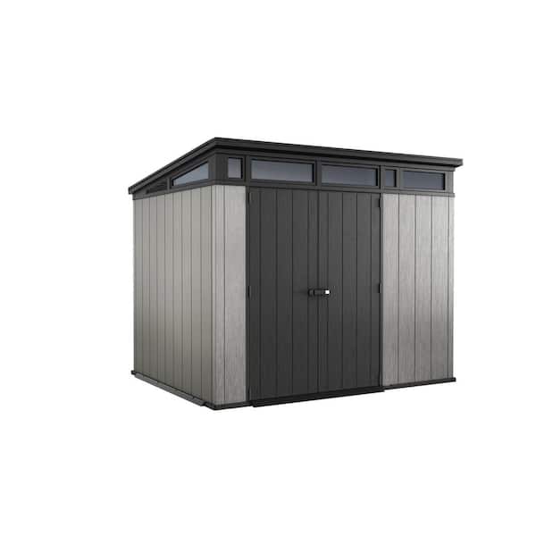 Artisan Evo 9 ft. W x 7 ft. D Modern Large Durable Resin Plastic Storage Shed With Flooring (64.9 sq. ft.)