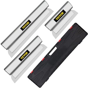 Drywall Skimming Blade Set 10 in. 16 in. 24 in. Blades Stainless Steel Construction Knife Aluminum Blade Profile