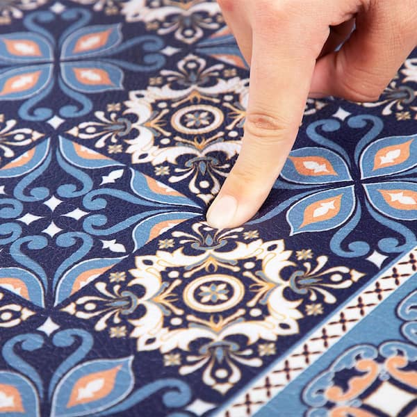 FloorPops Blue Kilim 32 in. x 20 in. Anti-Fatigue Comfort Mat FPA3732 - The  Home Depot