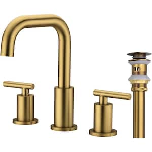 Bath Accessory Set Bathroom Faucet 2 Handle 8 in. Widespread Brass Vanity Sink Faucet