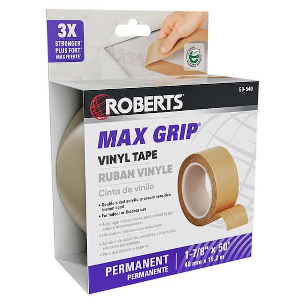ROBERTS 1-7/8 in. x 75 ft. Roll of Max Grip Carpet Installation Tape 50-550  - The Home Depot