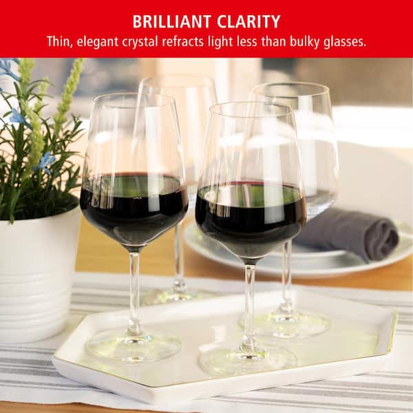 Spiegelau Style Burgundy Wine Glasses German Crystal Drinkware Set of 4 Clear 22.6 oz 