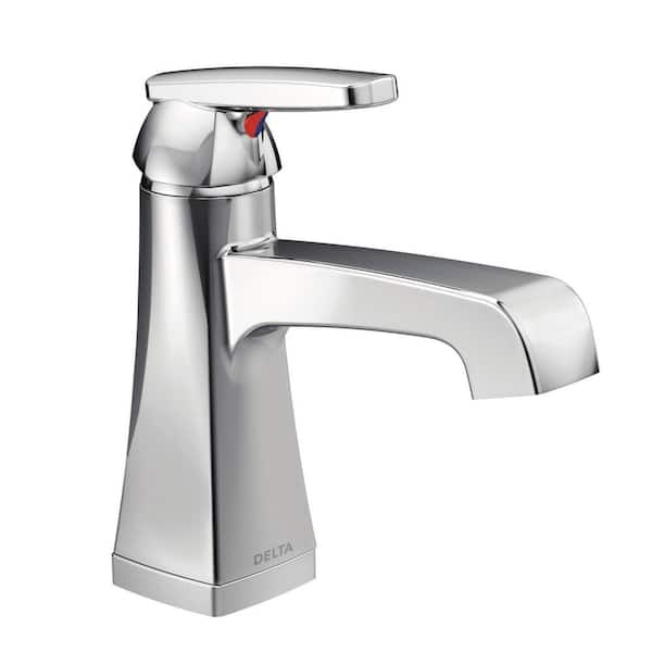 Delta Ashlyn Single Hole Single-Handle Bathroom Faucet with Metal Drain Assembly in Chrome