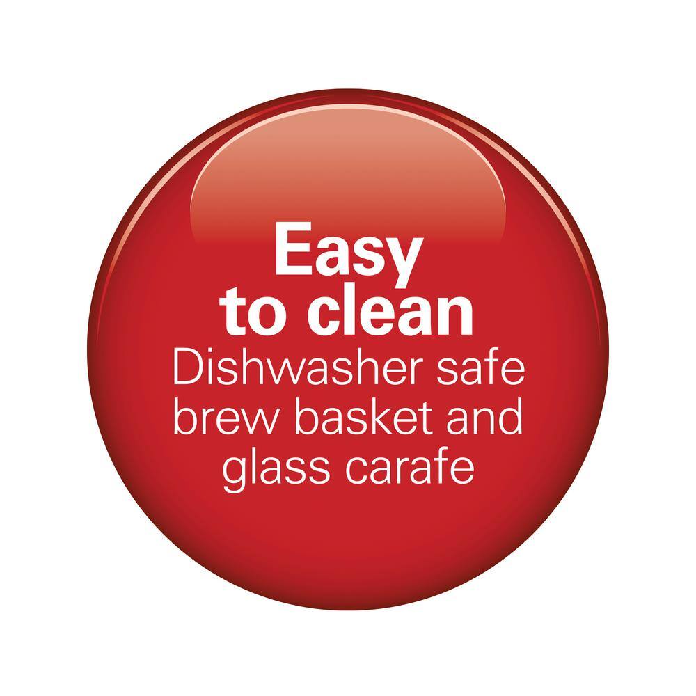 Black and Stainless Steel 12-Cup Programmable Coffee Maker