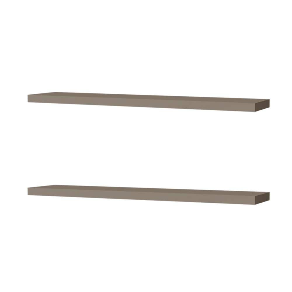 47 in. W x 10 in. D Taupe Wood Decorative Wall Shelf Floating Shelf (1 Piec