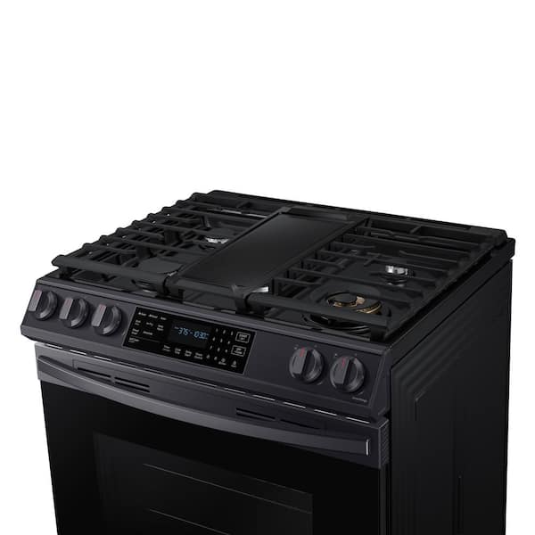 Samsung 30 in. 6 cu. ft. 5-Burner Slide-In Gas Range with Air Fry and Fan  Convection in Stainless Steel NX60T8511SS - The Home Depot