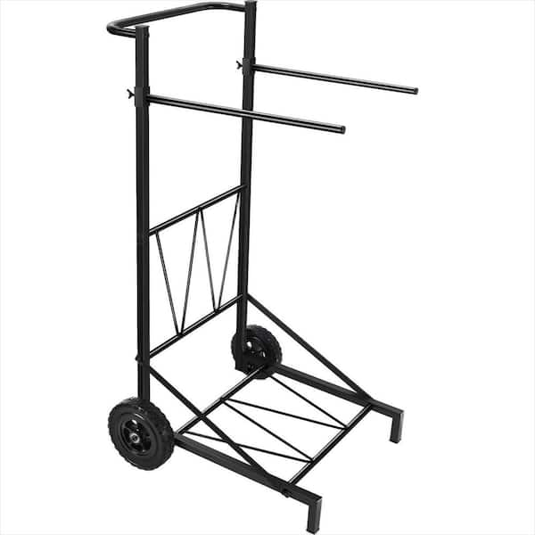 39 in. W x 18 in. D x 16 in. H Trash Can Storage, Adjustable Metal Leaf Bag Holder for Yard and Lawn Cleanup