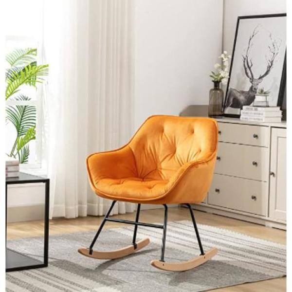 orange rocking chair