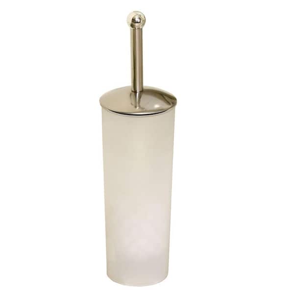 Unbranded Toilet Bowl Brush with Holder in Frosted