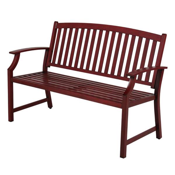 Red Aluminum Garden Bench L0GQDHGYFP - The Home Depot