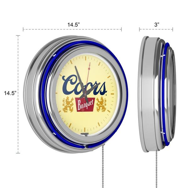 Trademark Global 14 in. Coors Banquet Neon Wall Clock CO1400 - The