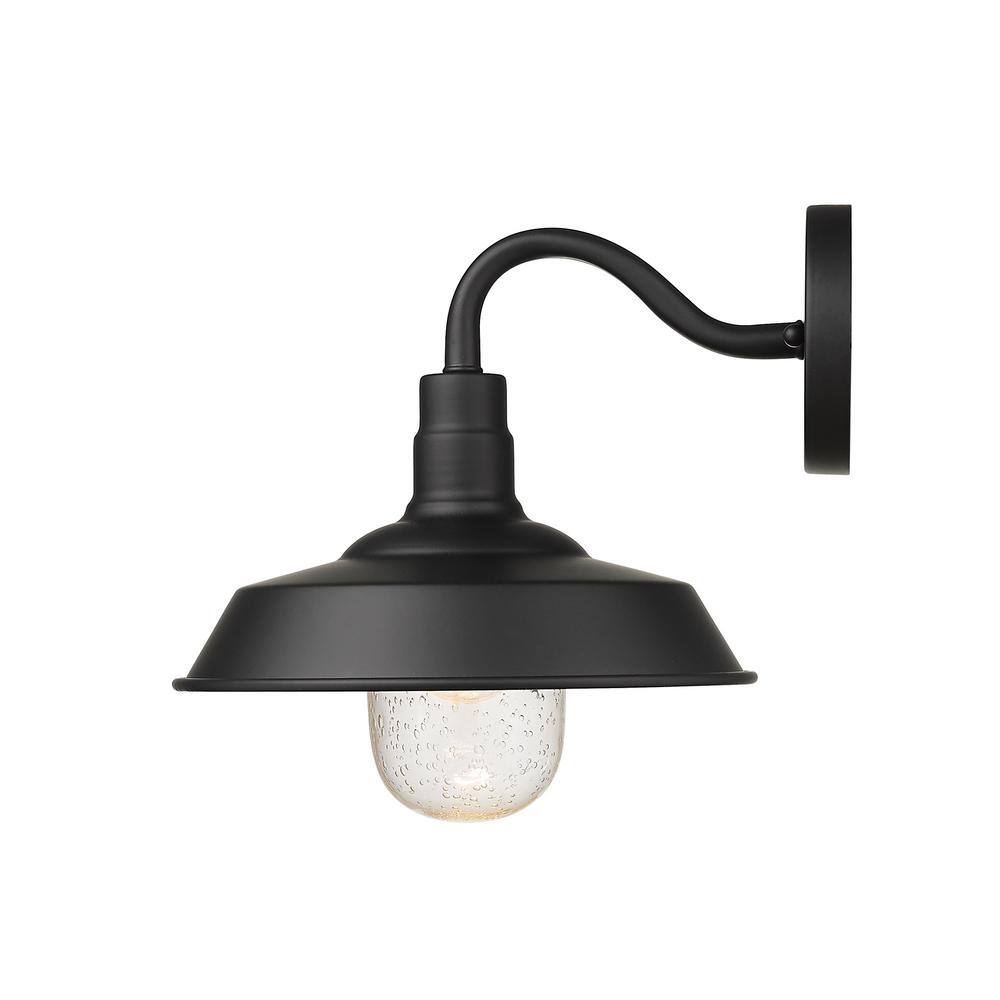 Burry 12" Black Dimmable Direct Wired Wall Light