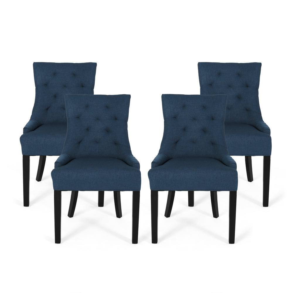 UPC 194188072185 product image for Hayden Navy Blue Fabric Upholstered Side Chair (Set of 4) | upcitemdb.com