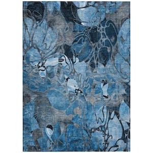Chantille ACN558 Blue 3 ft. x 5 ft. Machine Washable Indoor/Outdoor Geometric Area Rug