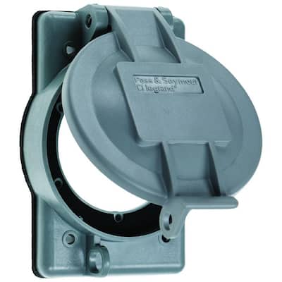 Pass & Seymour 1 Gang Thermoplastic Weatherproof Lift Cover for Flanged Inlets/Outlets, Gray