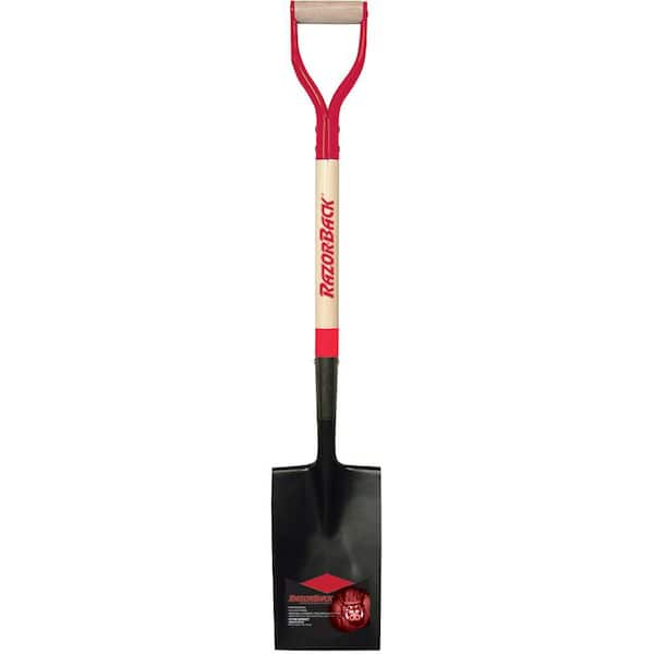 28 in. Wood D-Handle Border Spade