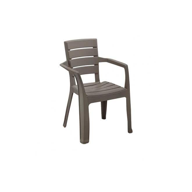 Mocha Polypropylene Resin 5-Piece Outdoor Dining Set