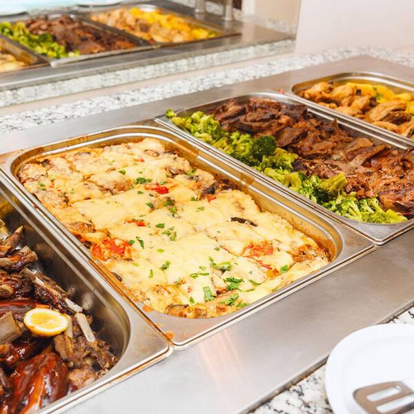 ZeroPone 6 Pack Hotel Pans 1/2 Size 2.5" Deep Steam Table Pan 22 Gauge Anti Jam Stainless Steel Catering Food Pan