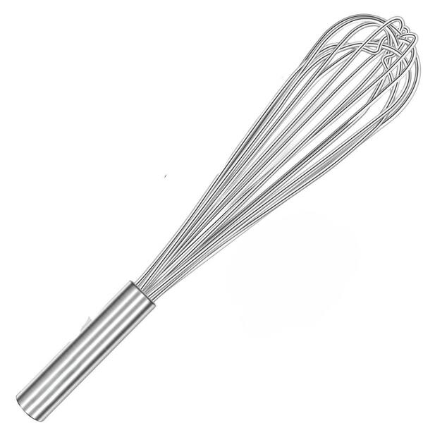 Stainless Steel Heavy Duty Large Whisk for Thick Batters and Dough, Commercial Kitchen Mixing Accessory