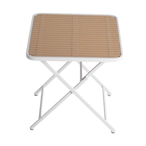 Modern Metal Folding Square Table-Outdoor Utility Table with Legs for ...