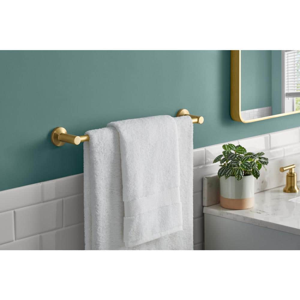 Brushed Gold 18-Inch Stainless Steel Wall Mounted Towel Bar