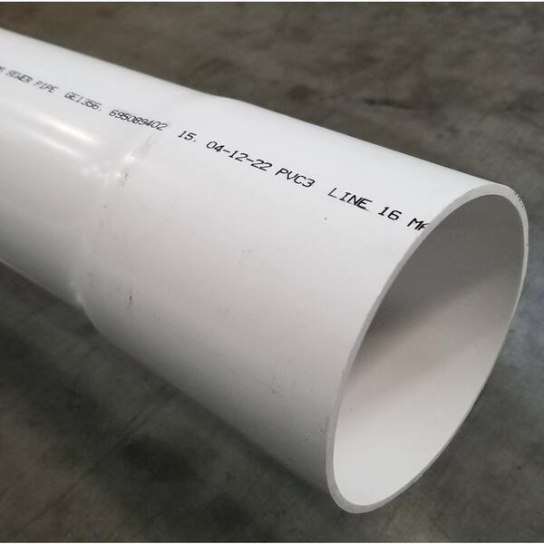 VPC 4 in. x 10 ft. PVC Sewer Pipe 6004 The Home Depot