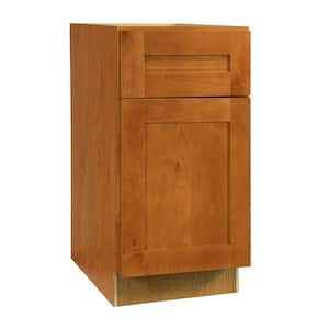 Hargrove Cinnamon Stain Plywood Shaker Assembled Base Kitchen Cabinet Soft Close Right 21 in W x 24 in D x 34.5 in H