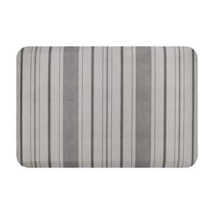 Sole Comfort Ticking Stripes 22 in. x 32 in. Light Grey Anti-Fatigue Comfort Mat