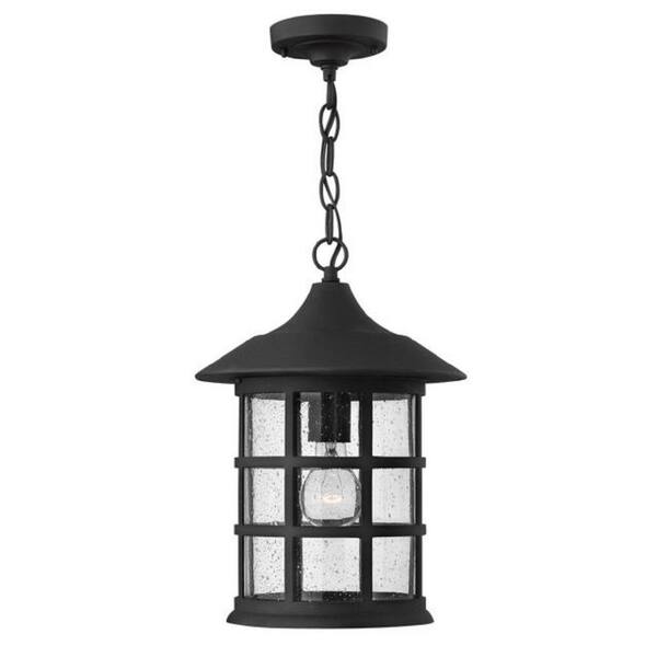 HINKLEY Freeport 1Light Black Integrated LED Outdoor Pendant Light 1802BKLED The Home Depot