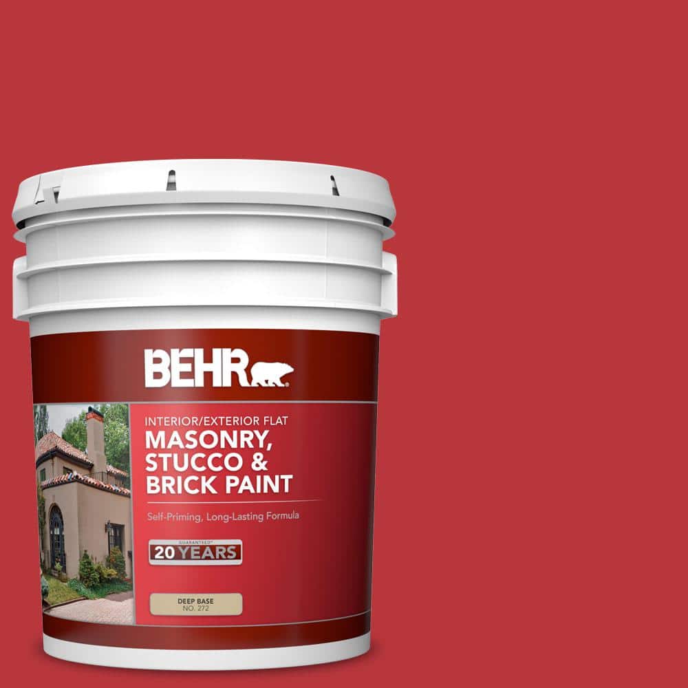 5 gal. #OSHA-5 OSHA SAFETY RED Flat Interior/Exterior Masonry, Stucco and B