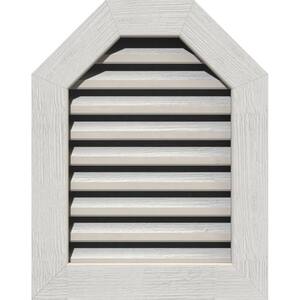 35" x 21" Octagon Primed Rough Sawn Western Red Cedar Wood Gable Louver Vent Functional