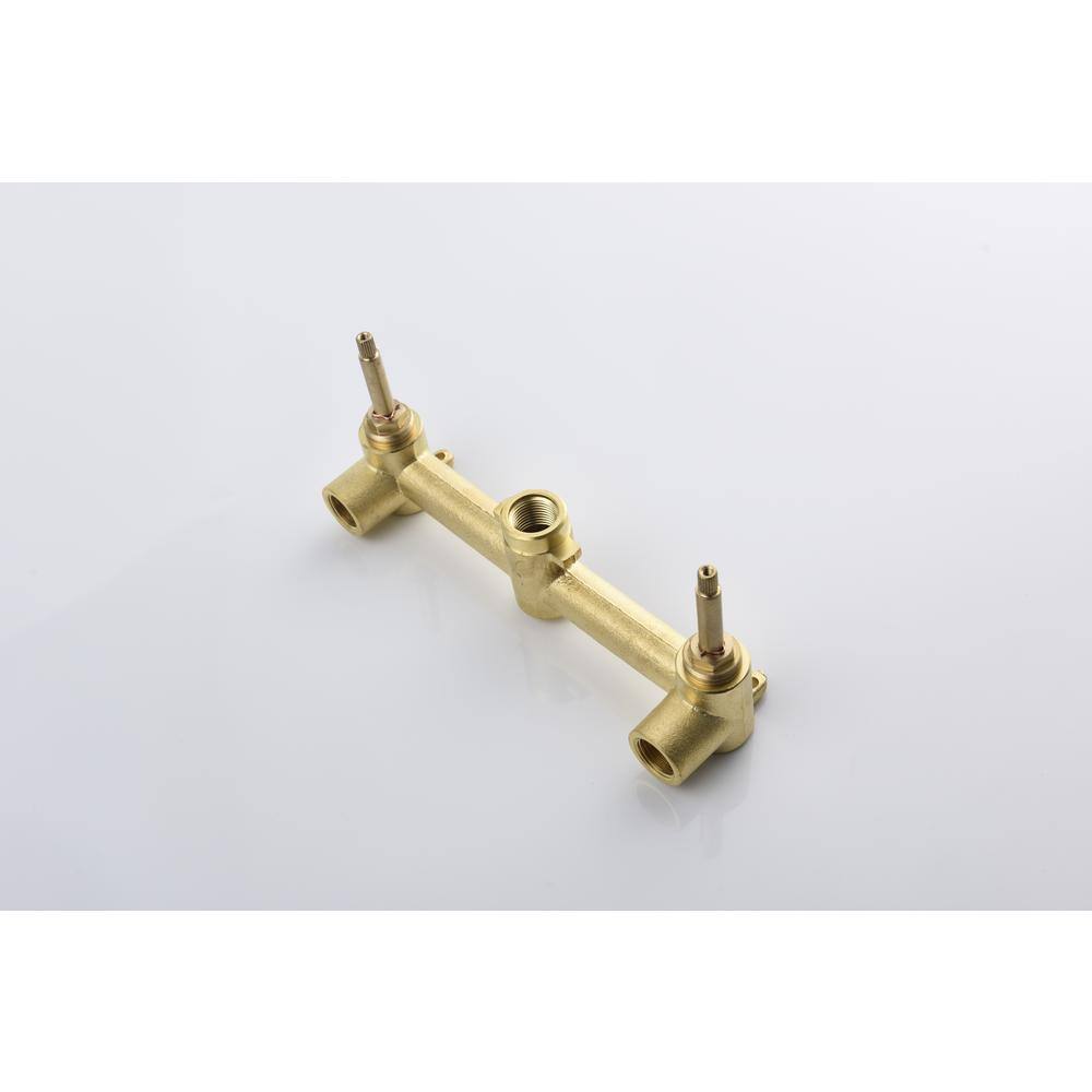 Brushed Gold Stainless Steel Wall-Mounted Bathroom Faucet