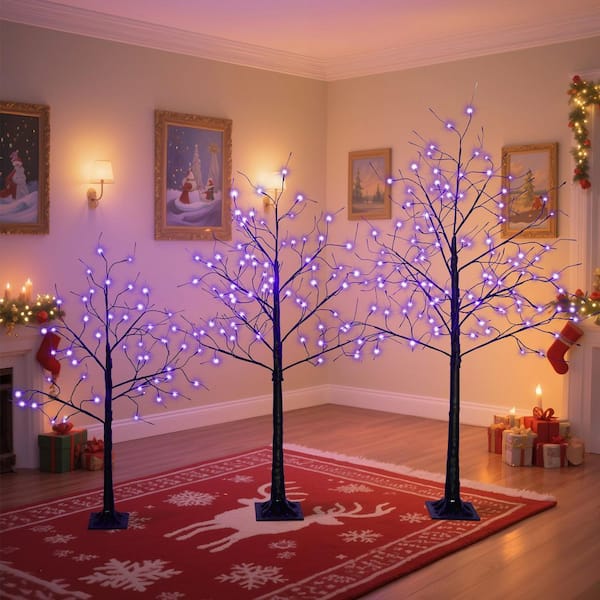 8.4 in. x 76.8 in. 3 Pack Outdoor Arbors,Halloween Spooky Tree w