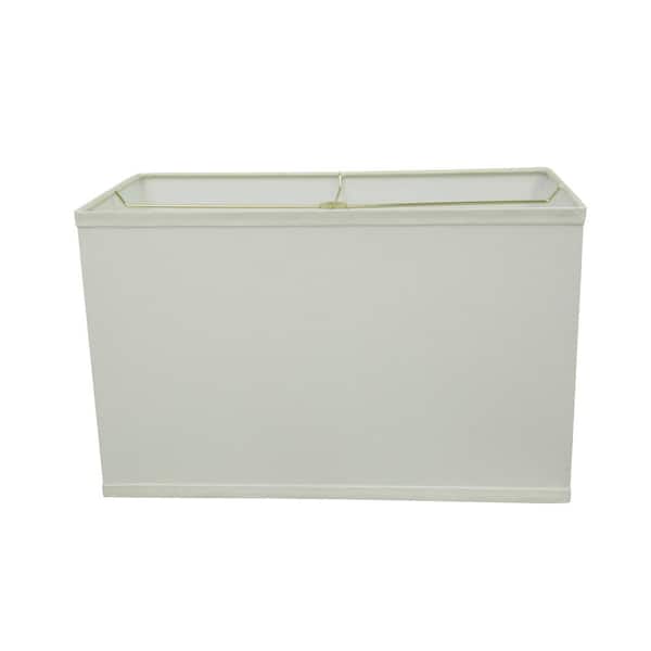 Aspen Creative Corporation 16 in. x 10 in. White Hardback Rectangular Lamp Shade