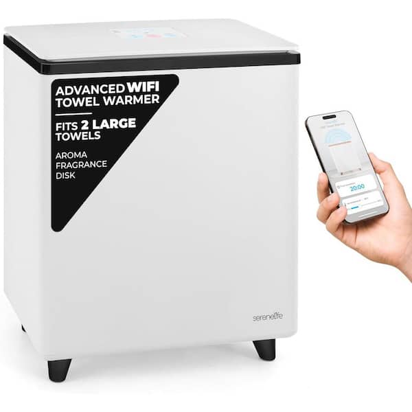 Towel Warmer with WiFi-Single Touch, 2 Large Bath Towels, Black, 20L Capacity-SLTLR560W