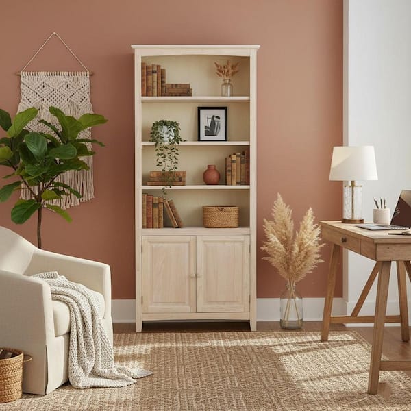 International Concepts 72 in. Unfinished Wood 6-shelf Standard