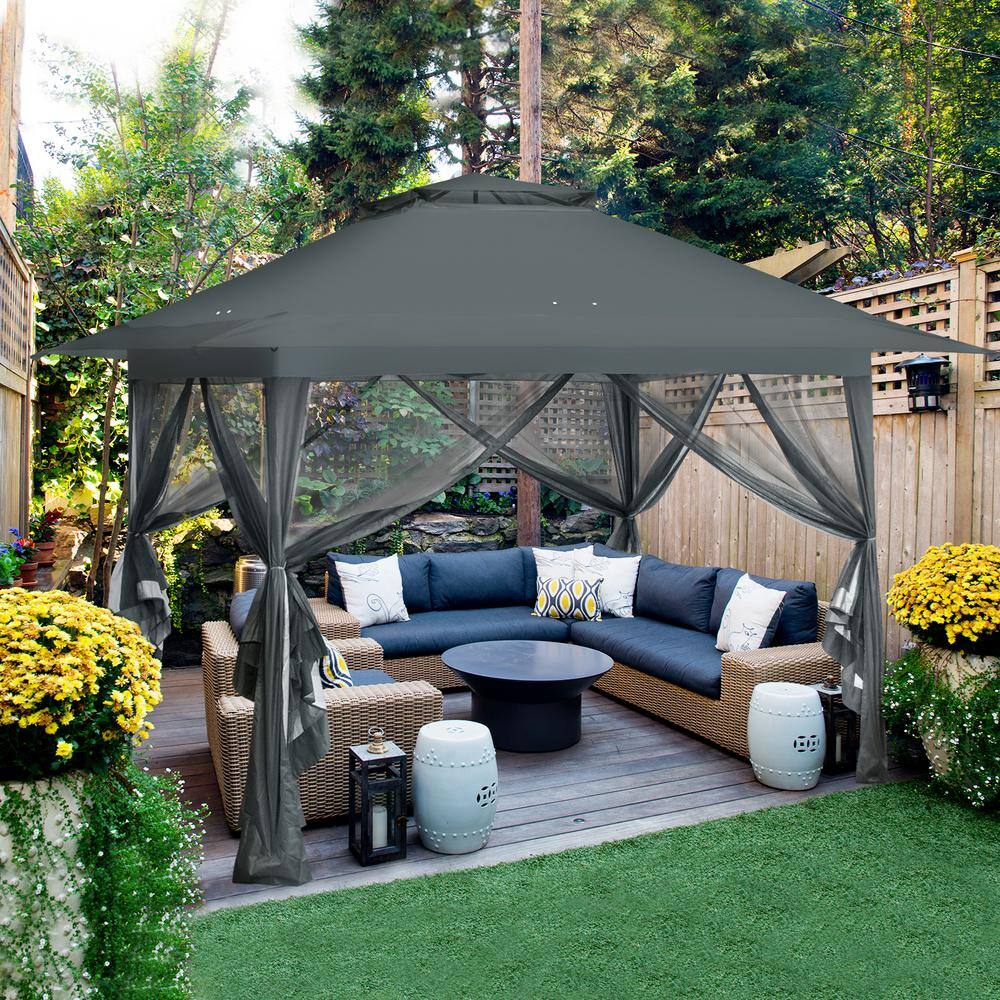 13 ft. x 13 ft. Pop-Up Gazebo Tent Instant with Mosquito Netting and 4-Sand Bags price history on PriceWatchPro
