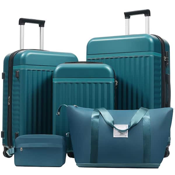 Tatahance 3-Piece Dark Green Hardside Spinner Wheels Luggage Set