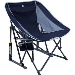 Indigo Blue Metal Outdoor Rocking Chair
