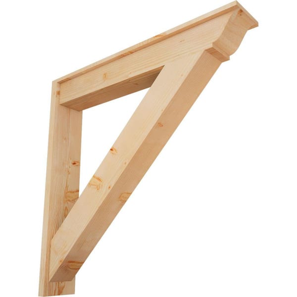 Ekena Millwork 8 in. x 44 in. x 44 in. Douglas Fir Traditional Smooth Outlooker